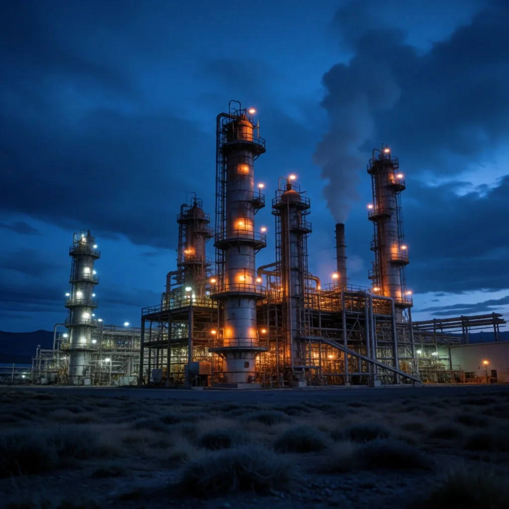 Planta de procesamiento de gas en Patagonia