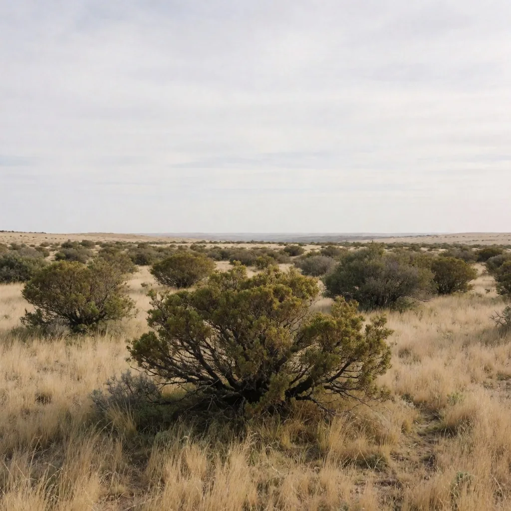 Estepa patagónica con vegetación arbustiva cerca de la Cuenca Neuquina